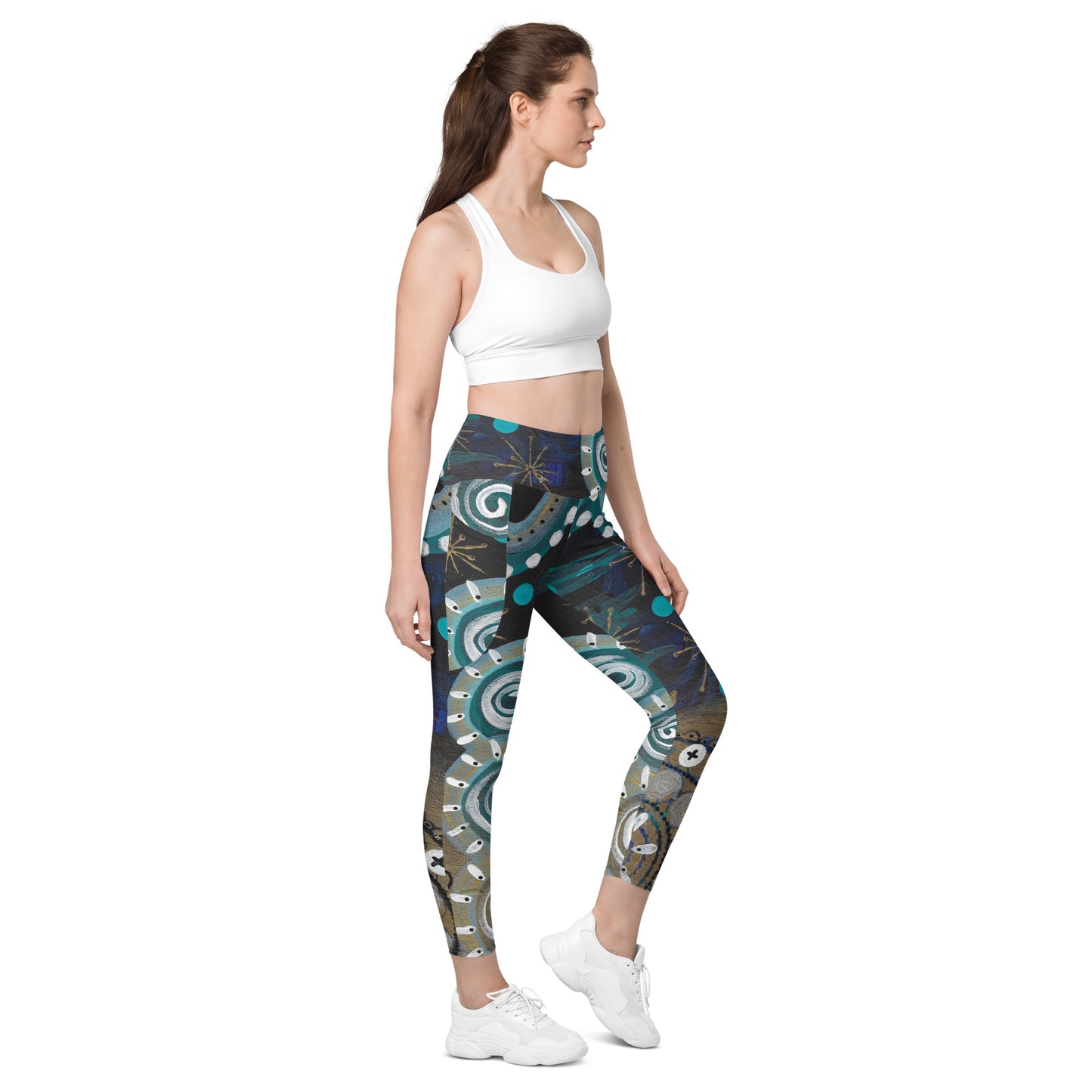 Shiny Night Leggings with Pockets