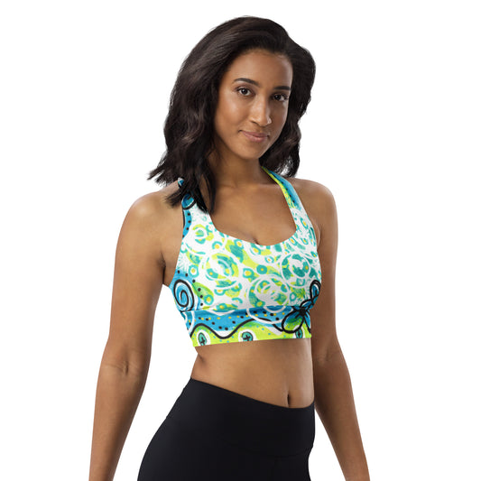 Waves of Summer Sports Bra