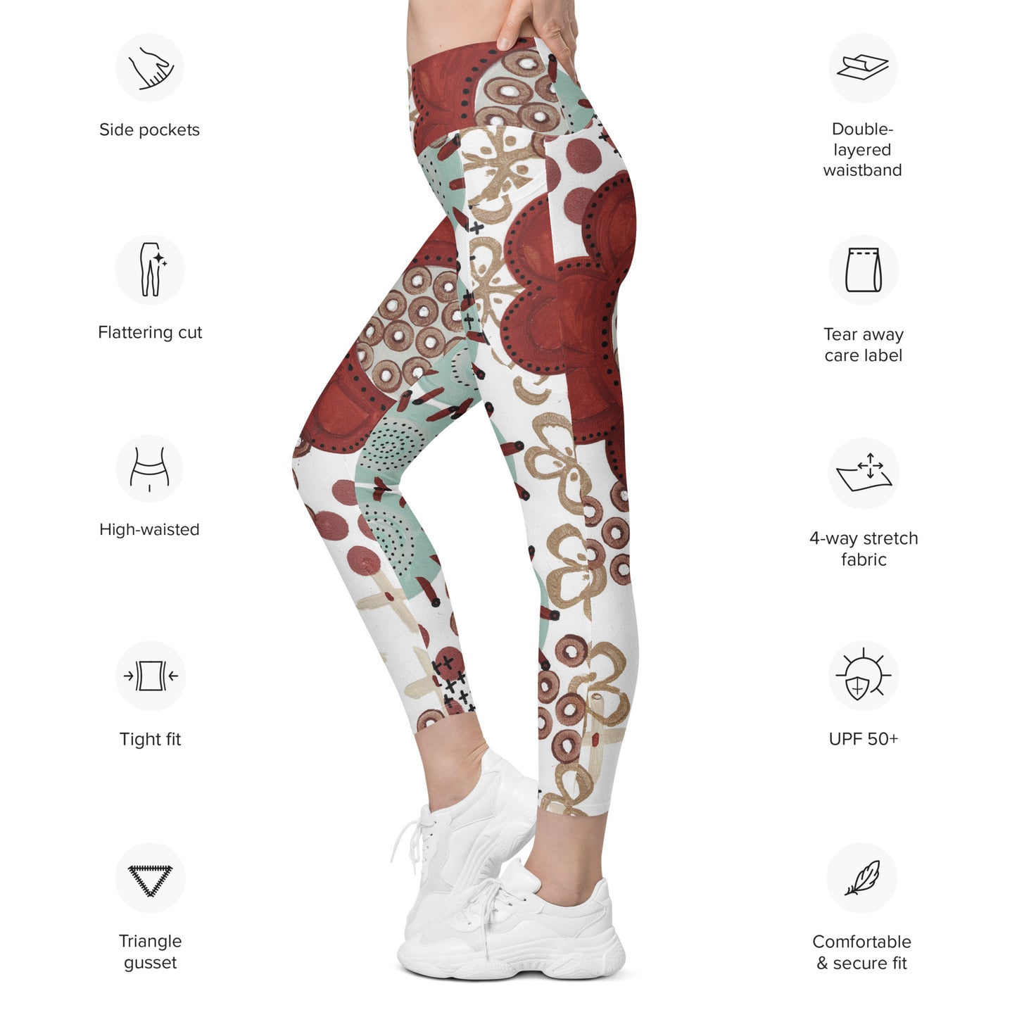 Sienna Sage Leggings with Pockets