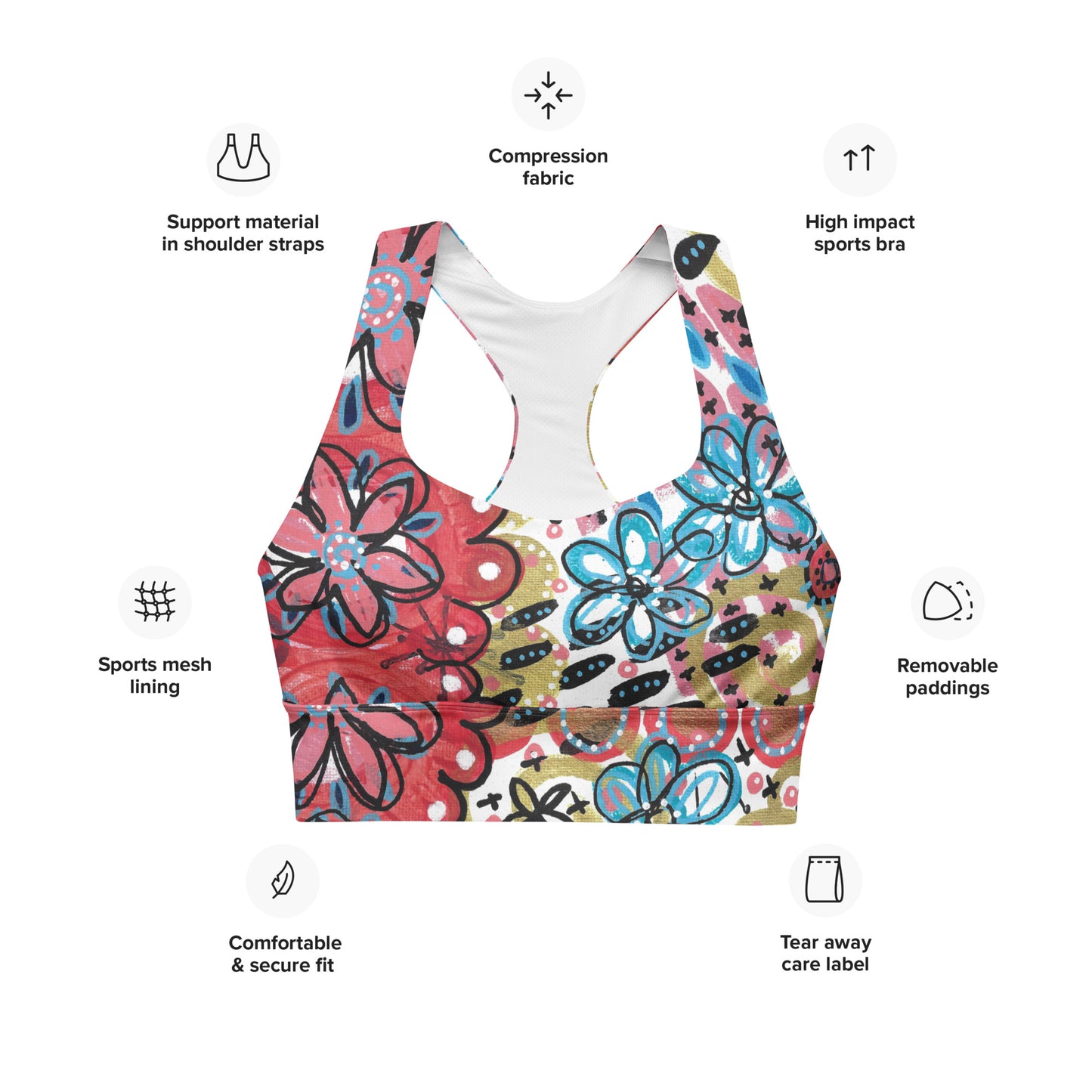 Flower Power Sports Bra