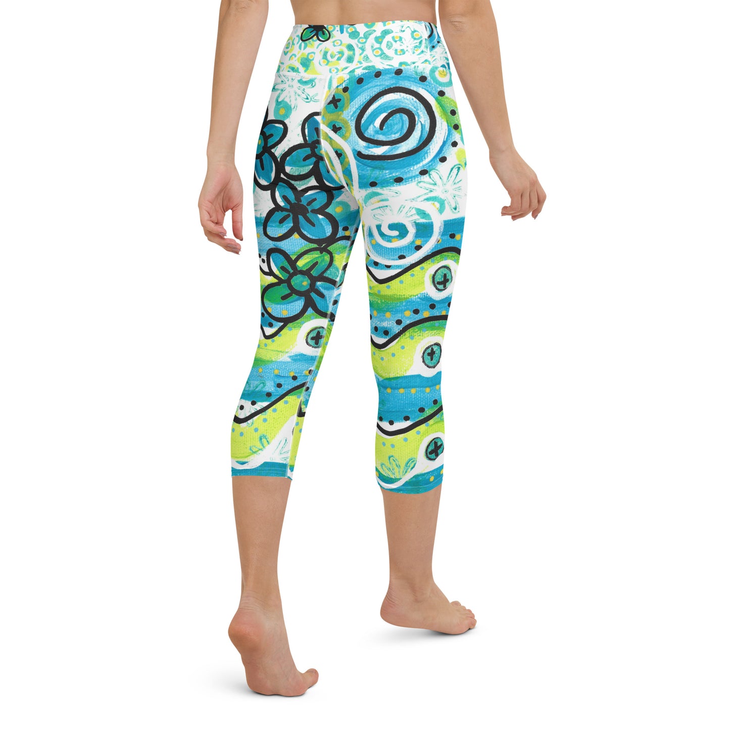 Waves of Summer Capri Leggings