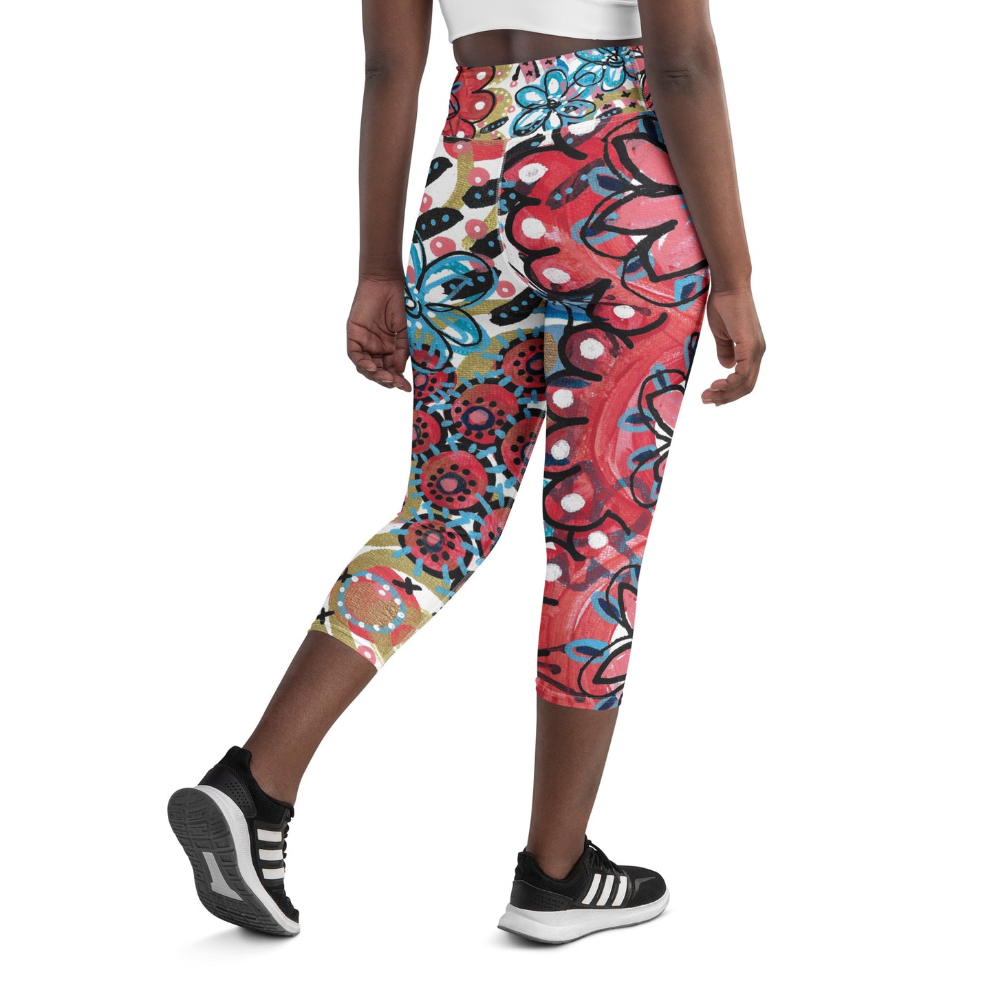 Flower Power Capri Leggings