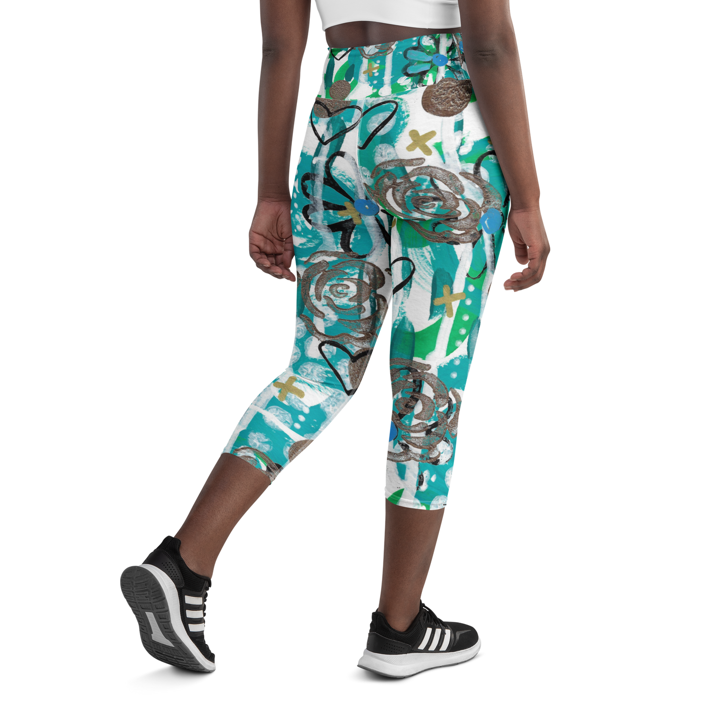 Rose Warrior Capri Leggings