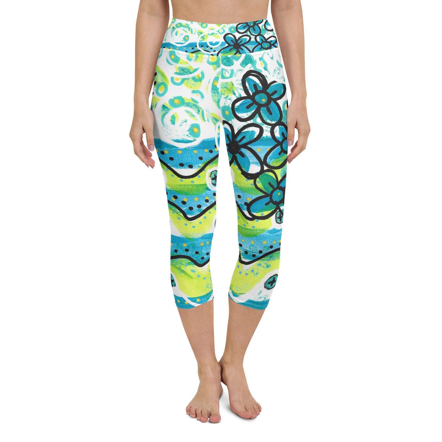 Waves of Summer Capri Leggings