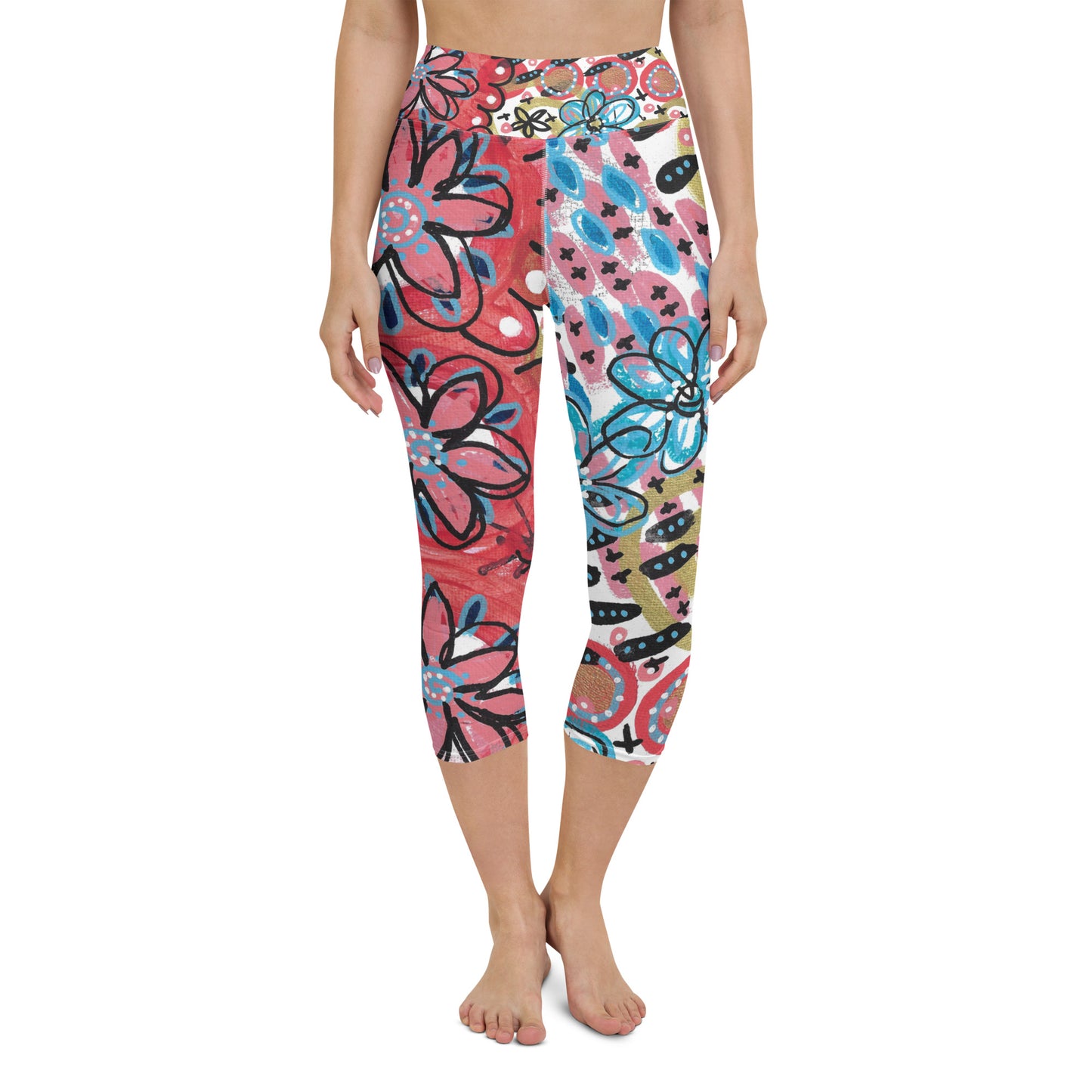 Flower Power Capri Leggings