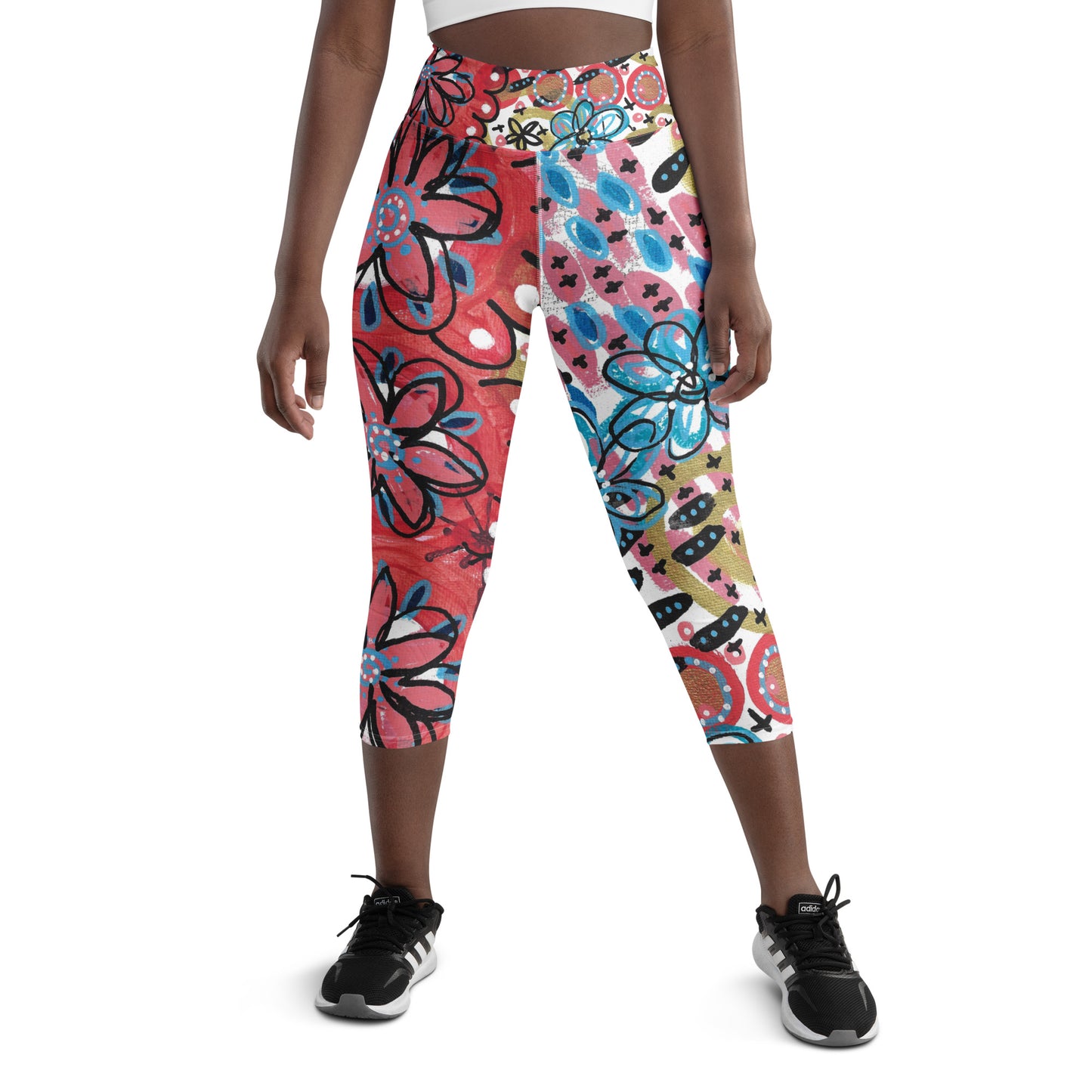 Flower Power Capri Leggings