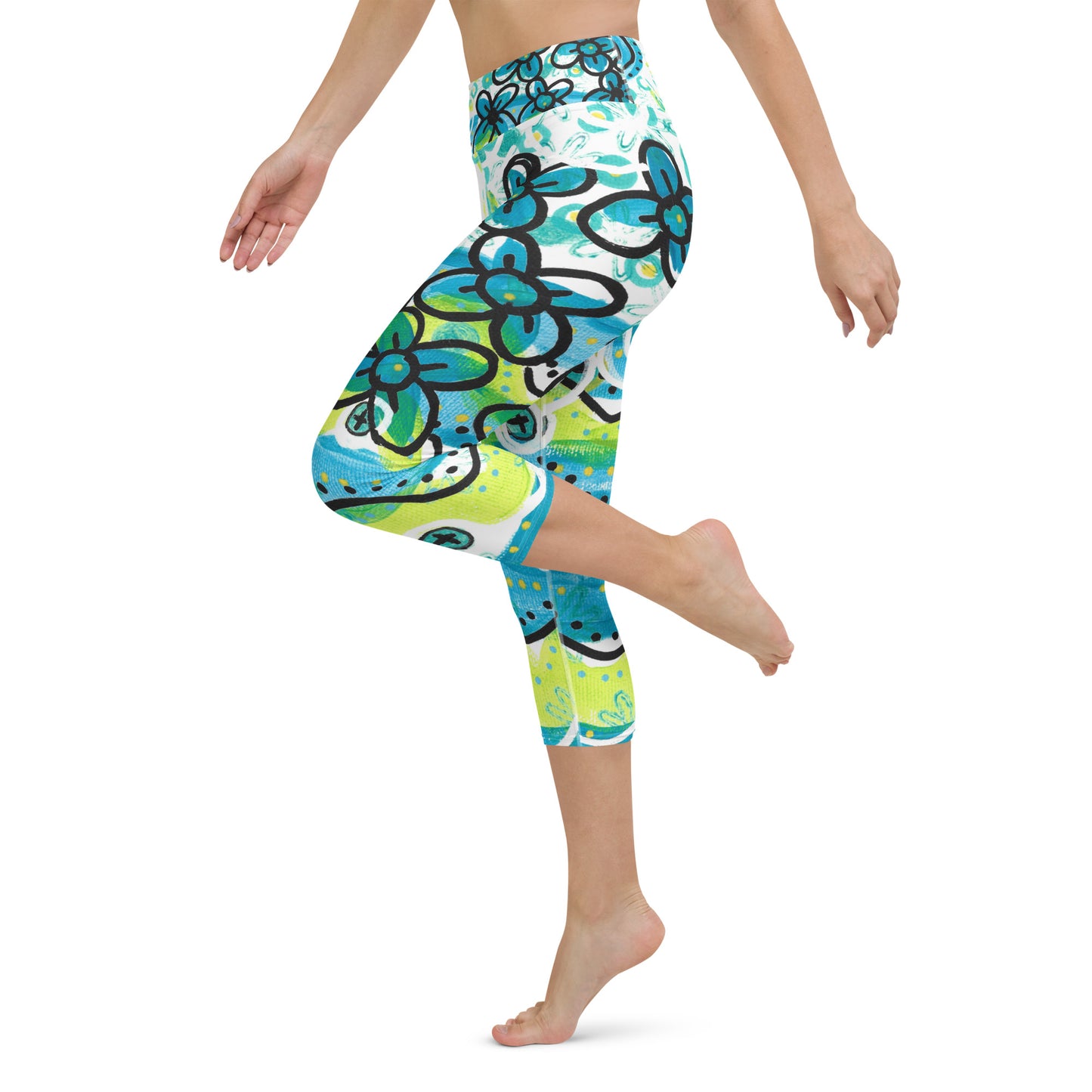 Waves of Summer Capri Leggings