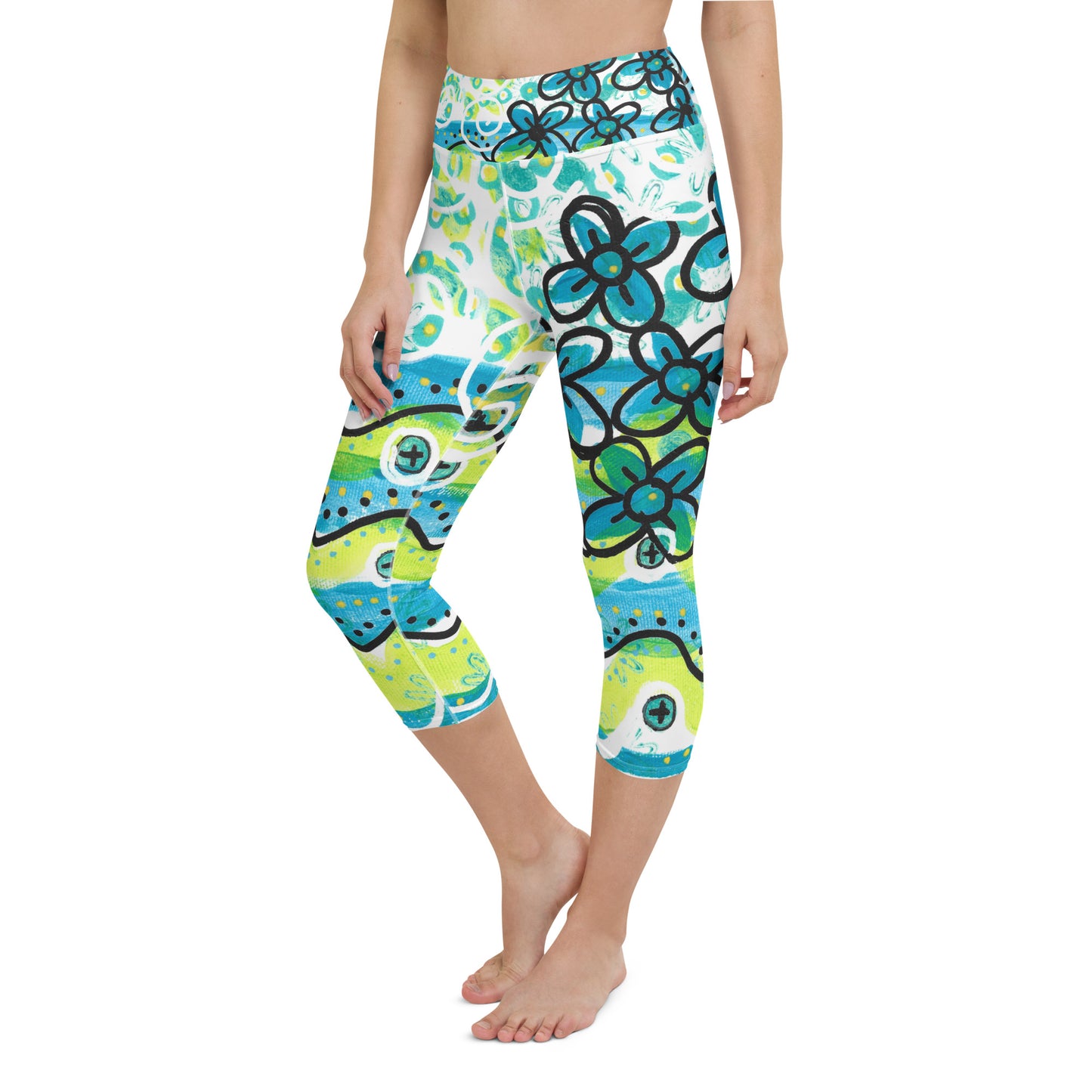 Waves of Summer Capri Leggings