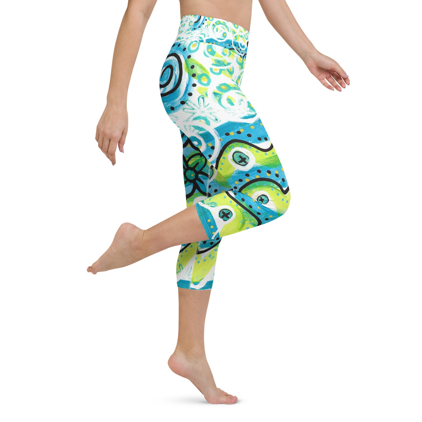 Waves of Summer Capri Leggings