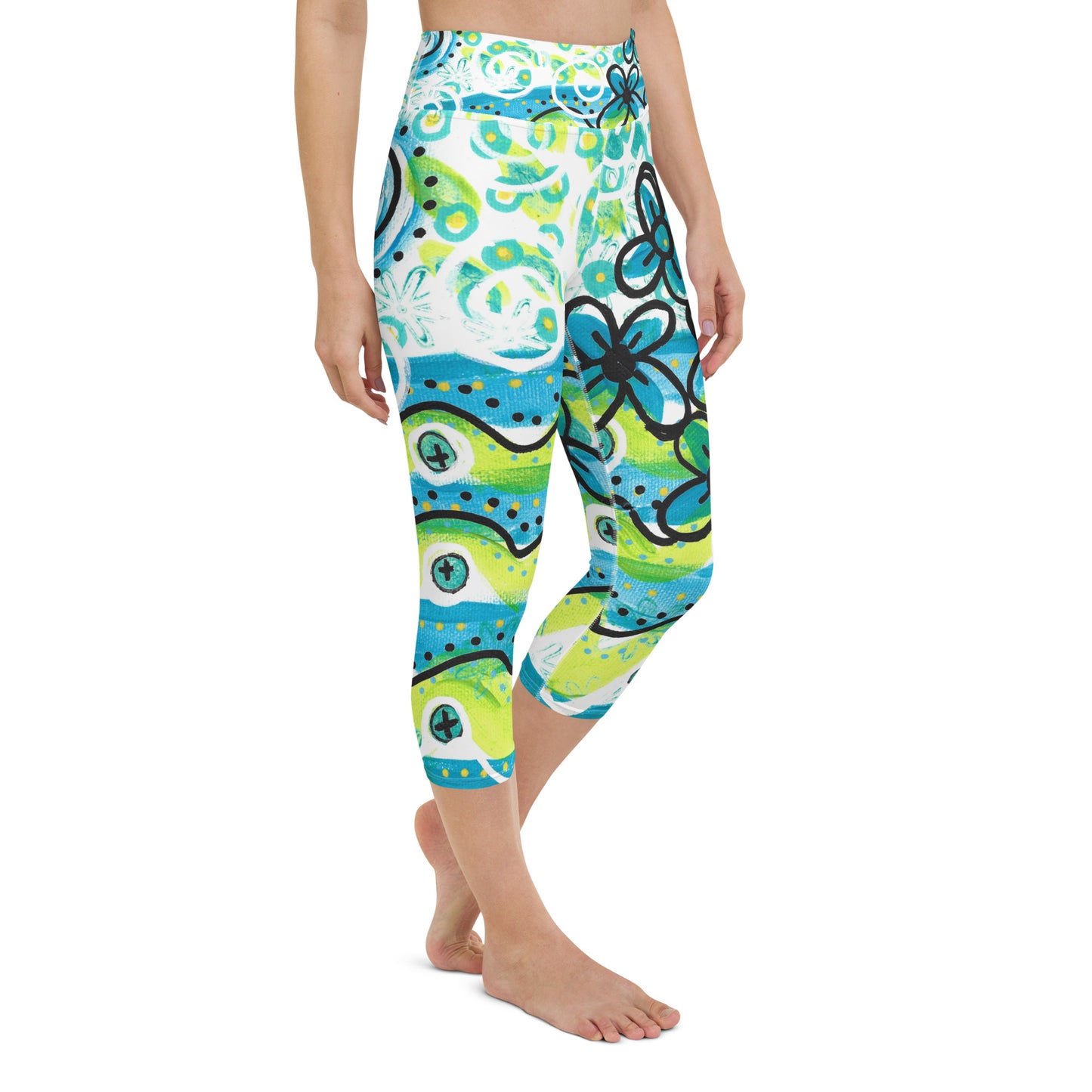 Waves of Summer Capri Leggings