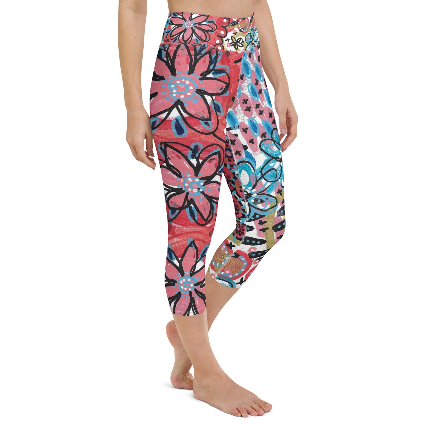 Flower Power Capri Leggings