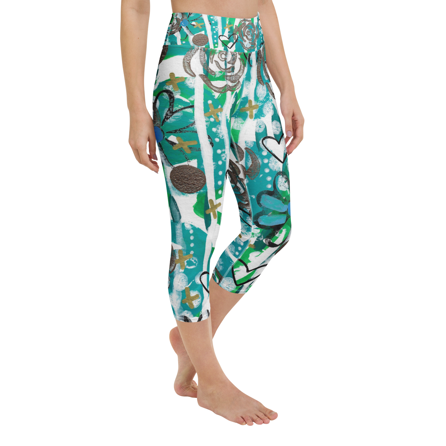Rose Warrior Capri Leggings