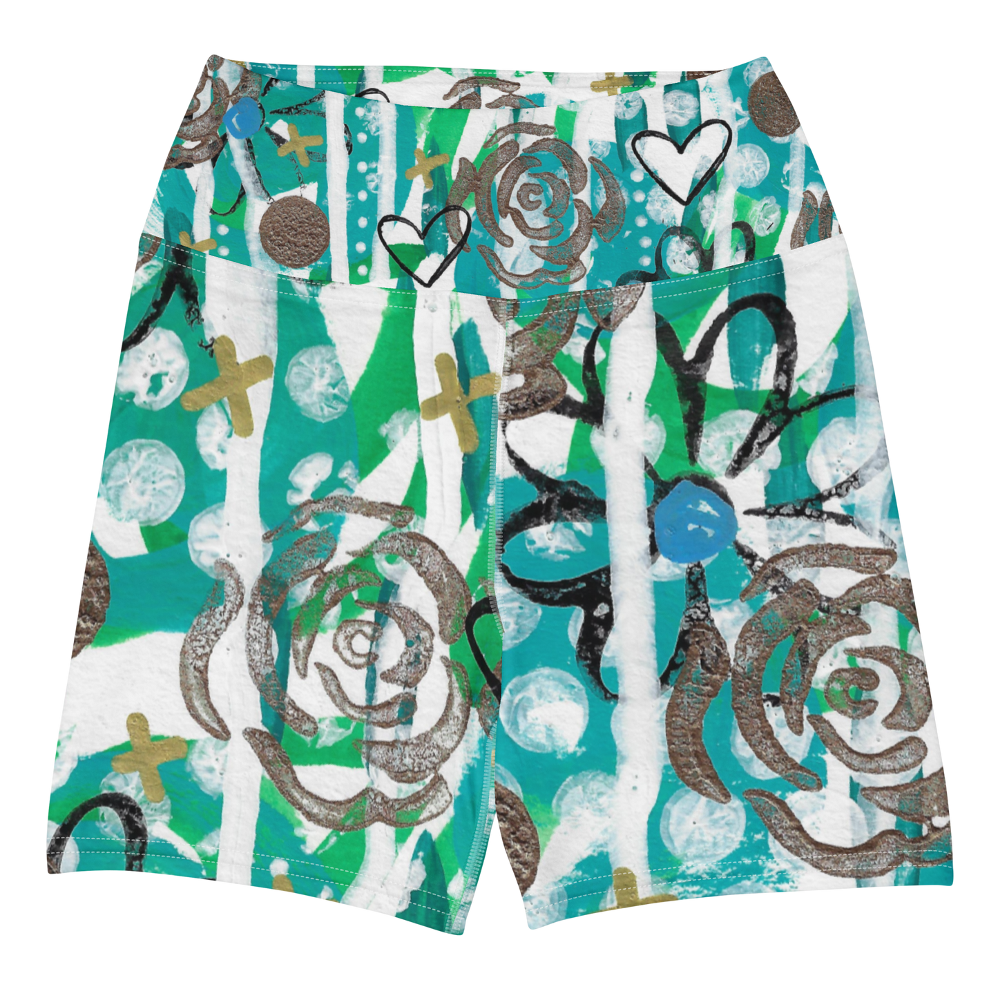 Rose Warrior Workout Shorts