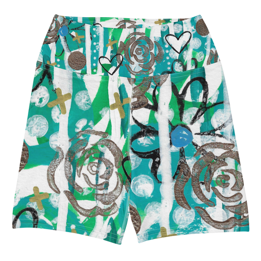 Rose Warrior Workout Shorts