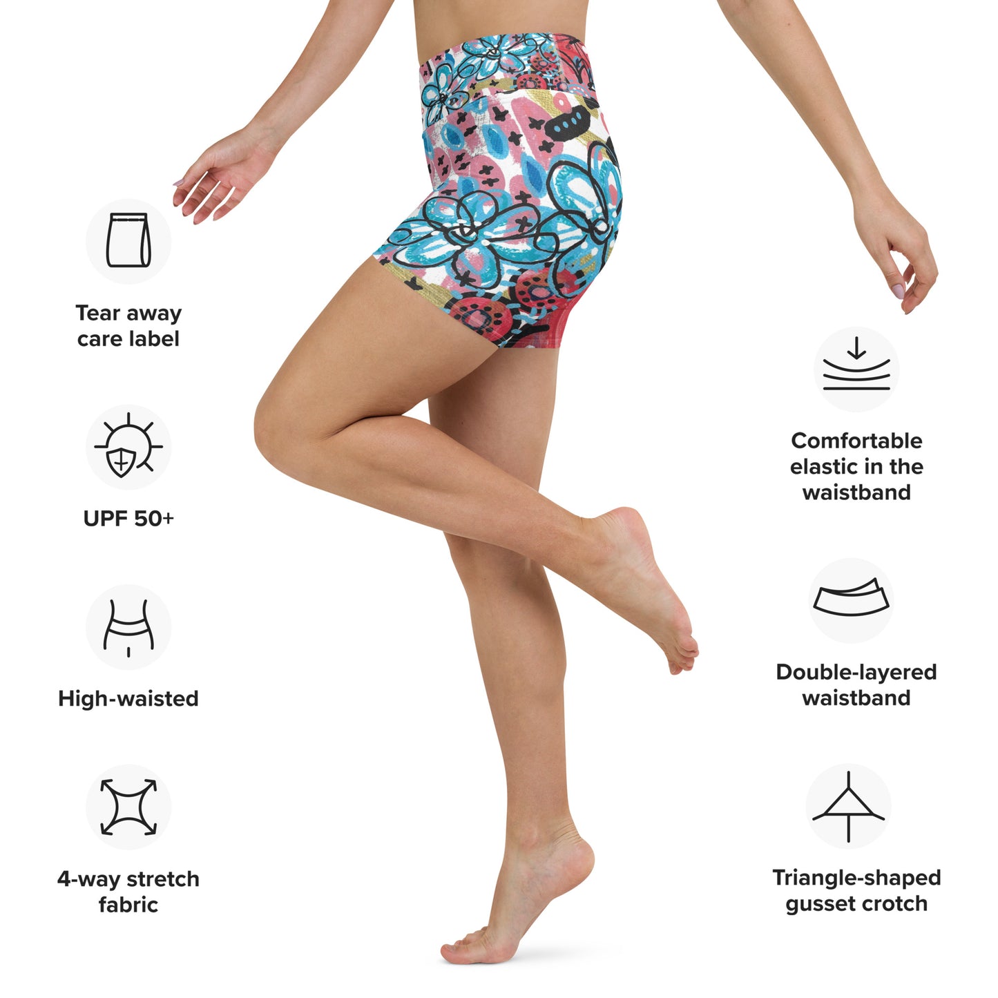 Flower Power Workout Shorts